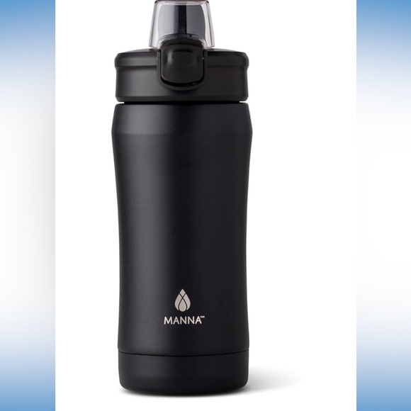 Manna Push Stainless Steel Bottle , Push-open Locking Lid and Sipping Spout 16oz - Picture 2 of 2